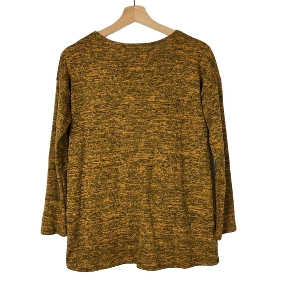 Boutique Pomelo Yellow Orange Twist Front Knit Long Sleeve XL - Picture 2 of 4